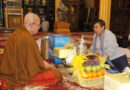 លោកជំទាវបណ្ឌិតសភាចារ្យ ភឿង សកុណា រដ្ឋមន្ត្រីក្រសួងវប្បធម៌ នាំយកទេយ្យទានប្រគេន ព្រះមហាវិមលធម្ម ពិន សែម សិរីសុវណ្ណោ ព្រះរាជាគណៈថ្នាក់ទោ គណៈមហានិកាយ  ព្រះឧត្តមទីប្រឹក្សាគណៈសង្ឃនាយក សមាជិកថេរសភាព្រះពុទ្ធសាសនានៃព្រះរាជាណាចក្រកម្ពុជា និងជាព្រះគ្រូចៅអធិការវត្តរាជបូណ៌ ក្រុងសៀមរាប-H.E. Dr. Phoeurng Sackona, Minister of Culture and Fine Arts, to bring the offerings to Venerable Pin Sem, Supreme Councilor, Member of the National Assembly of Buddism in the Kingdom of Cambodia, and  Chief Monk of Wat Reachbo, Siem Reap-21 September 2022