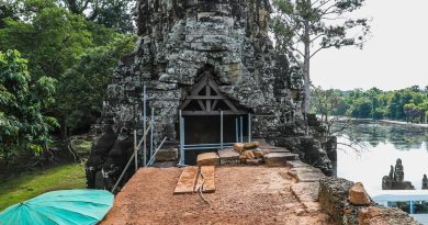 គម្រោងជួសជុលជញ្ជាំងជ្រុងខាងលិចខ្លោងទ្វារទន្លេអុំសម្រេចបាន៨០​ ភាគរយហើយ Restoration of Western Wall at Tonle Om Gate Reaches 80% Completion-16 October 2026